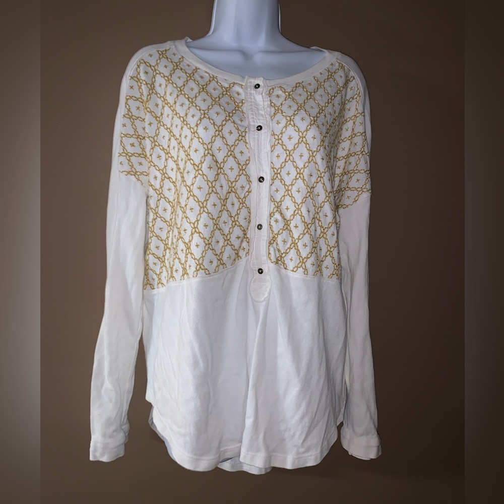 We The Free by Free People womens top light cardigan button up size small S NWOT
